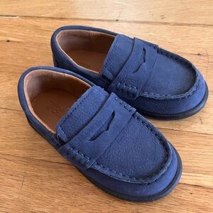 Zara Kids Navy Suede Penny Loafers